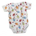Printed Sock Monkey Infant Onesie - 9 - 12 Months