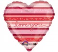 I Love You Stripes Mylar 