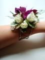 Hand-Made Wire Mini Rose and Orchid Corsage